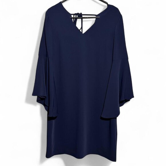 Trina Turk Nico Ruffle Sleeve Mini Dress in Indigo Blue New with Tags - Picture 2 of 8
